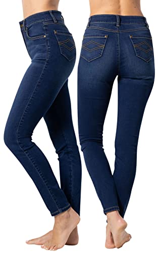 PajamaJeans Skinny Jeans for Women - Stretchy Jeans for Women, Indigo Distr, 3X2