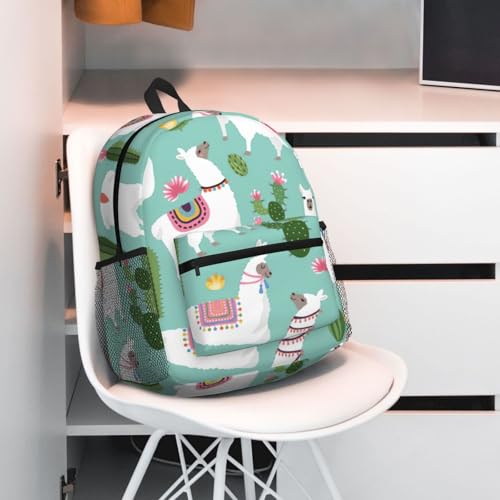 Sac à dos étanche à fleurs et alpaga doté de grands compartiments - 6