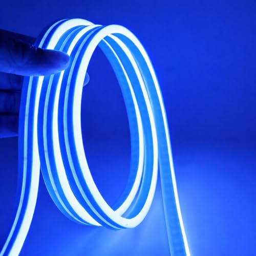 Image of 13.1 Feet Neon LED Strip Light | 12V Adapter, Waterproof IP65, Silicone Flexible Rope Light for Home Wall Decor & Gaming Room| Led Strip Lights | Neon Lights 4 Meter | (Blue)