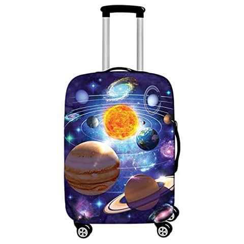 WunM Studio CE Custom Luggage Cover-Mysterious Galaxy Travel Suitcase Protective 3D Print Trolley Case Diy Logo Case Travel Accessories Elastic Luggage Dust Cover Cover
