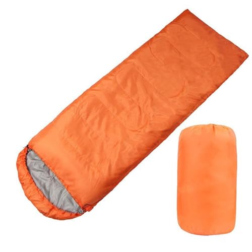 LaiCai 寝袋 シュラフ 夏用 冬用 オールシーズン 封筒型 軽量 保温 耐寒 コンパクト アウトドア キャンプ 登山 車中泊 防災用 丸洗い可能 快適温度 丸洗い寝袋 春用 夏用 秋用 冬用 収納袋付き (0.95KG,オレンジ色)