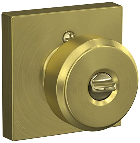 Image of SCHLAGE Bowery Keyed Entry Door Knob, Interior /Exterior, Satin Nickel