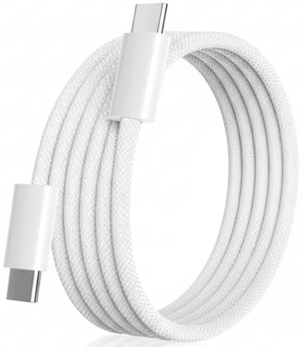 Image of HANYCONY 80w Ultra-Fast PD Type C to C Fast Charging & Data Sync Cable Nylon Braided Cable Compatible with iPhone 17 /16 /15 Pro /ProMax Series /Macbook /iPad and Other Type C devices
