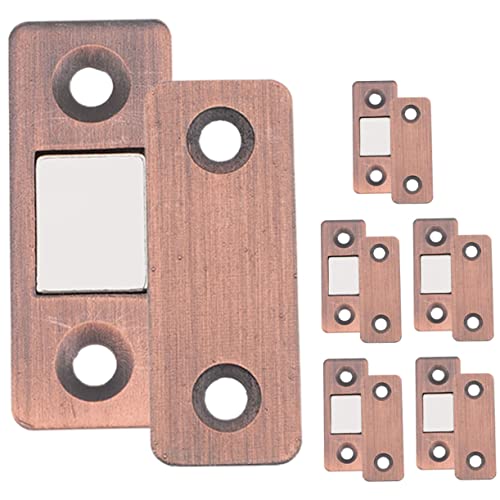 LEDMOMO 6組超薄型磁吸キャビネット扉ロック 対 強力磁採用 滑り止め機能付 錆びにくいマンガンスチール製 引き戸 収納扉用 クローザー