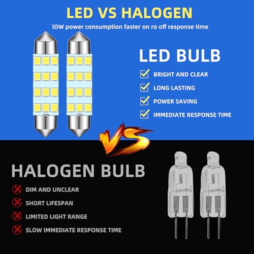 Bombilla LED 578 41mm 6000K blanca interior para auto miniatura 4