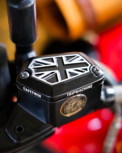 Image of Oil Cap Compatible with Royal Enfield Motorcycles - Cafe Twin x Trip Machine (Front Break Oil Cap (Himalayan 450, Guerrilla & KTM))