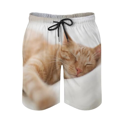 Short de bain homme chat paresseux parfait pour la plage et l'été - 4