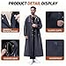 RINJOY Raincoat for Adults Reusable EVA Poncho with Hood Waterproof Raincoats Long Rain Jacket for Men Women Outdoor Camping