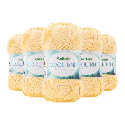 Image of Vardhman Cool Knit All Season Lightweight Poly Viscose Yarn | Pack-5