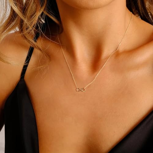 Gold Necklace for Women-14k Gold Plated Infinity Necklace Star Of David Necklace Evil Eye Cross Pendants Heart Dainty Gold Necklace For Women3
