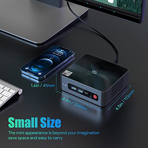 Beelink Mini PC Win 10 Pro with Intel Core i5 8279U(4C/8T,4.1GHZ) 16GB DDR4 RAM 512GB NVMe SSD, Mini Desktop Computer… - Image 4