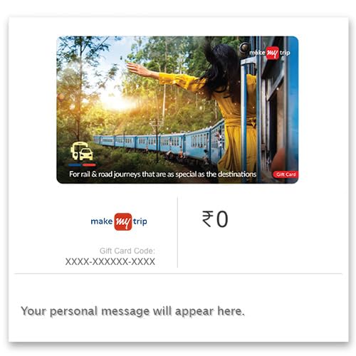 Image of MakeMyTrip Rail |E-Gift Card |Instant Delivery | Valid for online purchases | 1 Year Validit