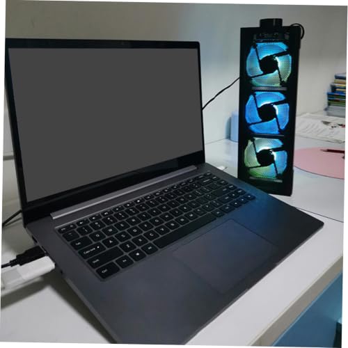 Base para portátil Holibanna con ventilador RGB ajustable miniatura 4