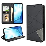 bjnosdv Arrows We2 Plus F-51E ケース 手帳型 全面保護 耐衝撃 F-51E スタンド機能 アローズ ウィー2 プラス スマホケース 手帳型財布 小銭入れ カード収納 携帯カバー 高級レザー マグネット内蔵 ストラップホール付き 耐摩擦（ブラック）