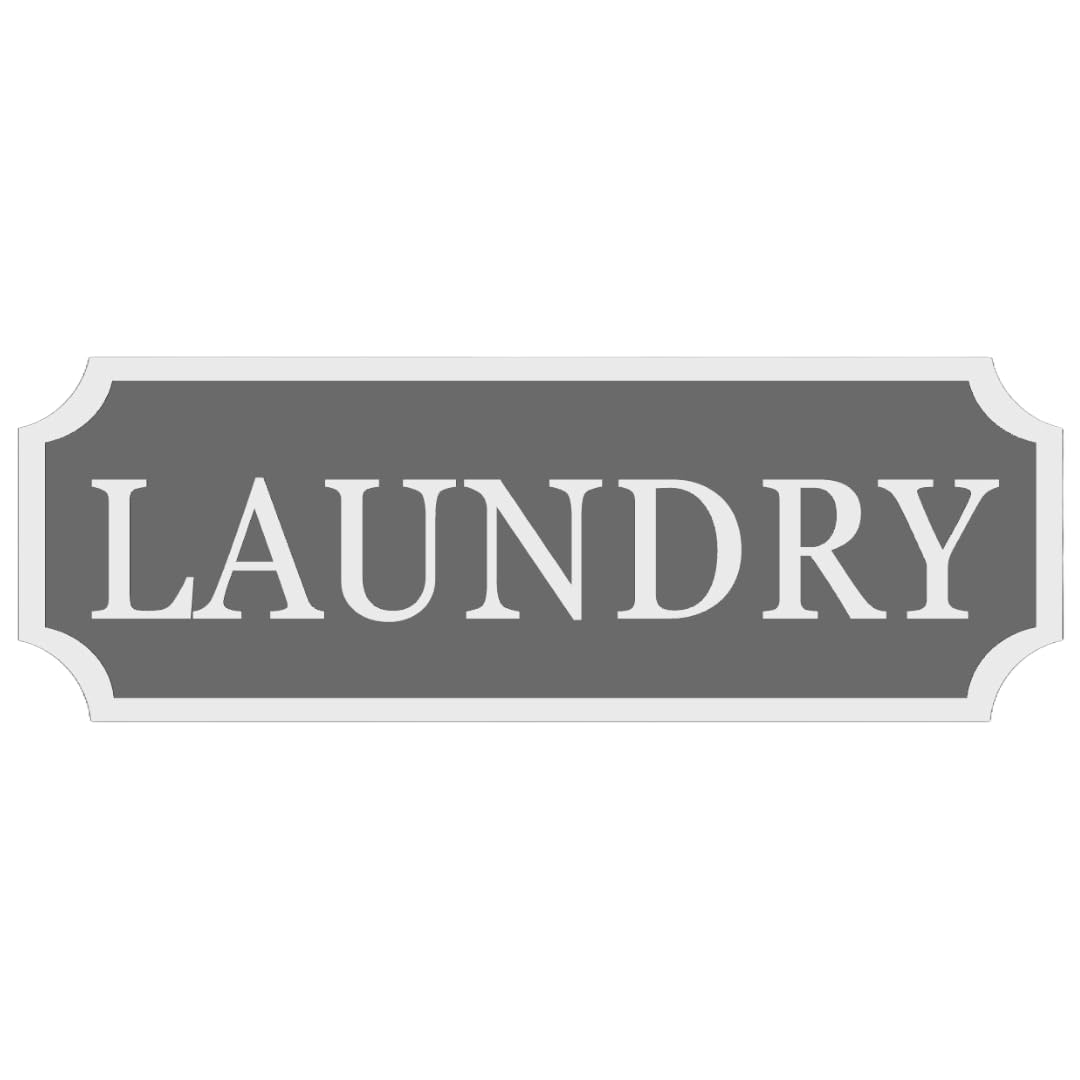 SIGNKRAFT3D Modern Laundry Sign, Custom Wall Plaque for Laundry Areas, Utility Sign. White, Black, Grey (Grey)