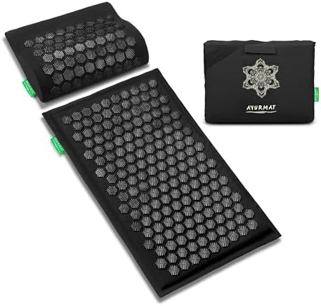 Premium Acupressure Mat and Pillow Set - Natural Eco-Friendly Lin...