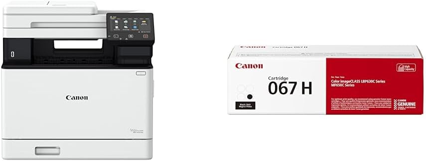Canon imageCLASS MF753Cdw Wireless Laser All-in-One Color Printer & 067 Black Toner Cartridge, High Capacity, Compatible to MF656Cdw, MF654Cdw, MF653Cdw