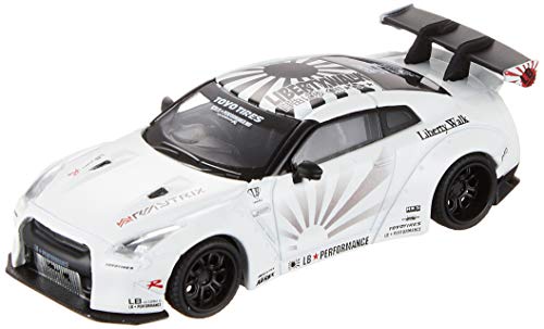 MINI GT 1/64 LB★WORKS ニッサン GT-R R35 タイプ1 リアウイング バージョン 1+2 ホワイト 右ハンドル 完成品のサムネイル