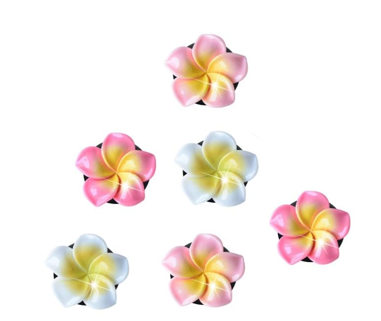 Image of 6Pcs Multicolor Pentapetal Flower Car Accessories for Women, Beach Flower Car Air Vent Clips Air Conditioner Outlet Decoration Cars Interior Decor Charm, Air Fresheners Interior Accessories