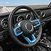 RT-TCZ for Wrangler JL Steering Wheel Trim Decal Panel Baby Blue for Jeep Wrangler JL JLU Gladiator JT 2018-Present Baby Blue Interior Accessories 3pcs