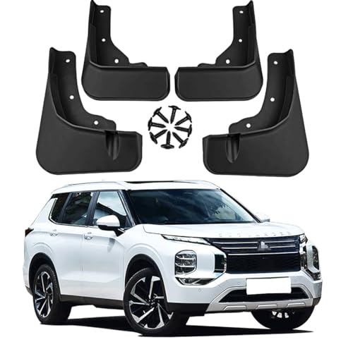 Image of Mud Flaps Mud Guards Fit for Mitsubishi Outlander 2023-, Front & Rear Mud Splash Guards Accessories - 4 Pc, Black