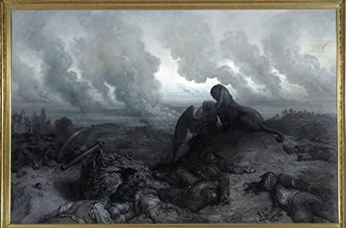 Lienzo de Gustave Doré con acabado vintage de 60x90cm, pintura decorativa para pared del hogar