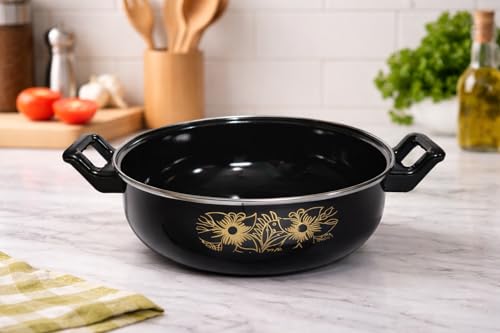 Image of Premium Non-Stick Induction Base Kadai with Double Handles | Induction & Gas Compatible | Heavy Duty Kitchen Cookware (Black) - Set - 1
