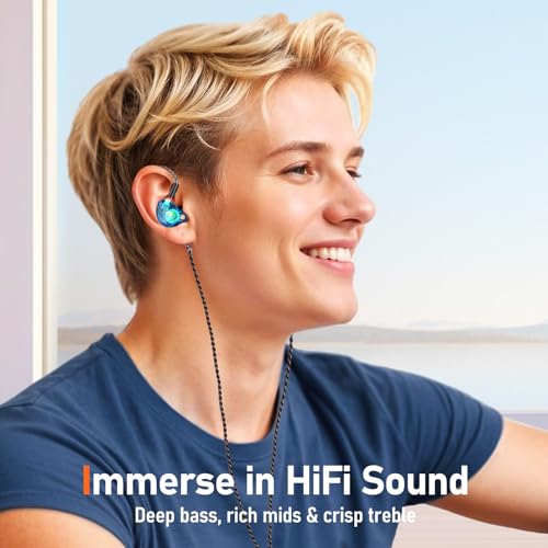 Image of Audiovance Vibes 202ML HiFi Wired Earbuds for iPhone 14 /13 /12 /11 /X, Pro Max