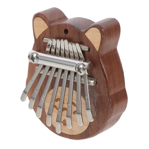 GOOHOCHY 1 セット オクターブ カリンバ ミニサムピアニおもちゃ キッズピアニカリンバピアノ ホームカリンバ 音楽 楽器 小さなカード 子 黒胡桃、楓木、金属
