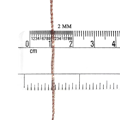 Embroiderymaterial Metallic Zari Skeins in Rose Gold Color-2 Skeins-2MM(100 Grams Approx.)