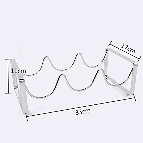 Soporte apilable para 3 botellas de vino acero inox miniatura 2