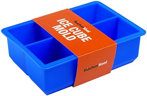 KitchenKool Large Ice Cube Mold Tray, 6 Cavity 2 Inch Cubes, Keep Your Drink Chilled For Hours Without Diluting It