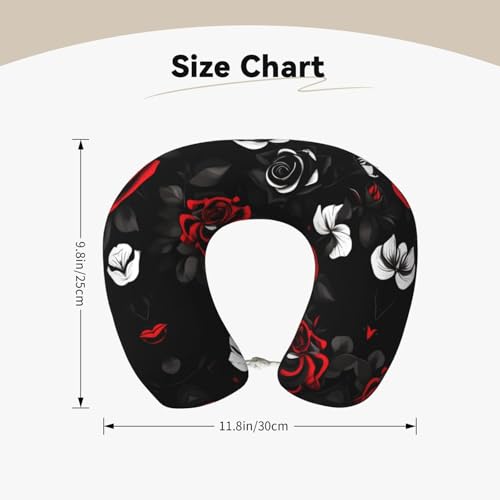 Almohada cervical de poliéster negra para viaje miniatura 5