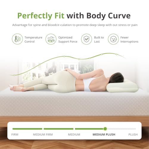 Image of EGOHOME Twin XL Mattress 10 Inch, Gel Memory Foam Mattress, Medium Plush
