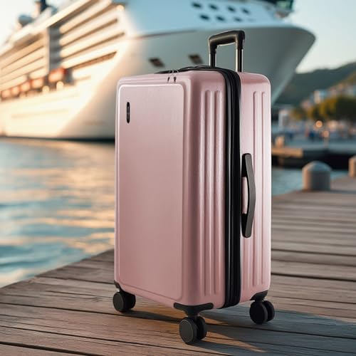 Image of 28 Inch Luggage with Spinner Wheels, Hard Shell Suitcase with TSA Locks for Luggage, Travel Large Suitcase, Expandable Hard Shell Suitcases, Pink