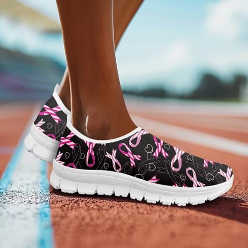 Image of Floral Sneakers for Women Colorful Art Shoes for Women Slip On Casual Work Shoes