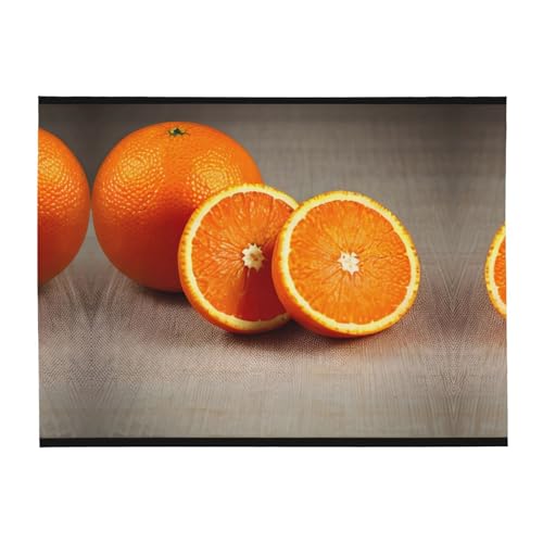 Couverture polaire orange en flanelle pelucheuse pour canapé et lit 152x203 cm - 3