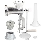 [MANGO ERGONÓMICO PARA UN FUNCIONAMIENTO SIN ESFUERZO] Experimente un pulido cómodo con nuestra manivela especialmente diseñada.El mecanismo de giro suave reduce la fatiga de la mano y maximiza la eficiencia.Ya sea moliendo carnes duras o vegetales blandos, ofrece resultados consistentes con el mínimo esfuerzo.