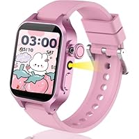 Kids Smart Watch 32 Games, 3 Sport Kid Fitness Watch, Alarm Habit Tracking, Class Mode, Audio Book&Learning Card, Flashlight, MP3, Pedometer, Camera, Calculator, Calendar, Smart Watch for Kids 3-14 Ys
