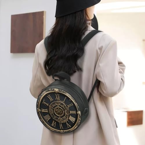 Women Crossbody Bag, Soft Light Round Shoulder Bag, Durable Round Satchel Bag with Zipper for Work Shopping4