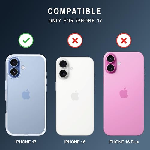 Image of CEDO iPhone 17 Clear Case | Soft Flexible Slim-Fit | Full Body 360 Protection Shock Proof TPU Back Cover (Transparent)