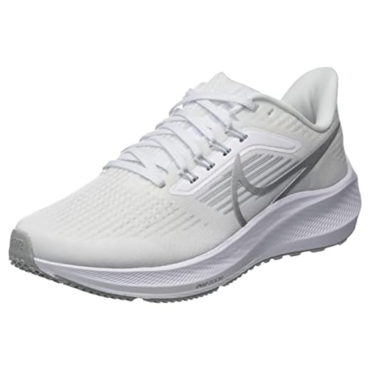 NIKE Air Zoom Pegasus 39, Zapatillas Mujer, White Metallic Silver Pure Platinum, 37.5 EU