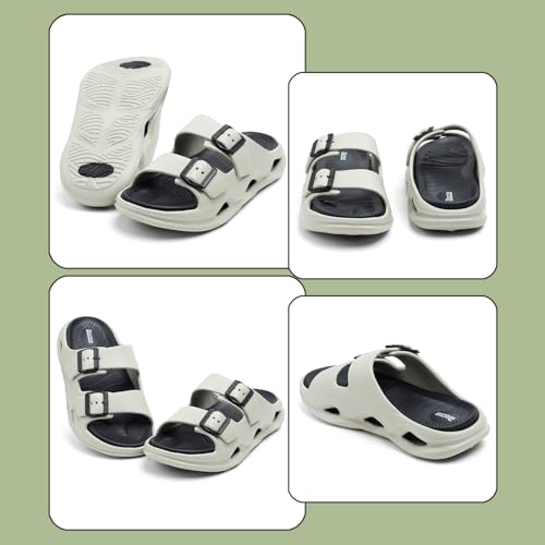 Image of DOCTOR HEALTH SUPER SOFT Men EVA Double Strap Sandals | Adjustable Buckle Comfort Slides | Lightweight Anti-Slip Casual Sandals for Indoor Outdoor Everyday Wear
