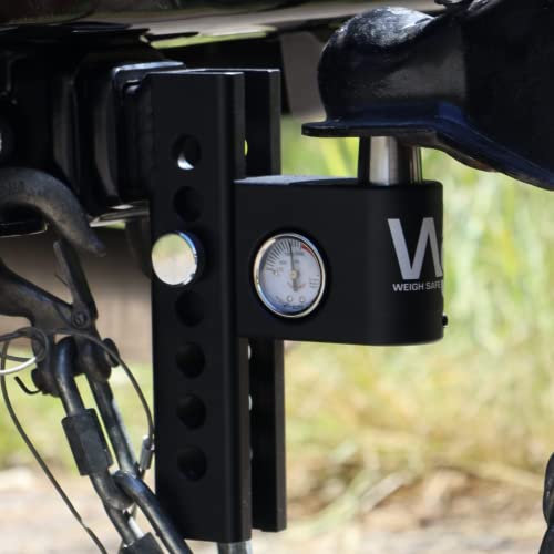 Weigh Safe Aero Hitch - Adjustable Trailer Hitch Ball Mount - 6" Drop Hitch For 2" Receiver - Premium Heavy Duty Steel Trailer Tow Hitch W/Built In Weight Scale For Anti Sway, 12,500 Lbs Gtw #TOP5
