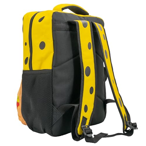 AI ACCESSORY INNOVATIONS Sponge Bob Square Pants Backpack, 3D Big Face SpongeBob Girls & Boys School Bag 16”3