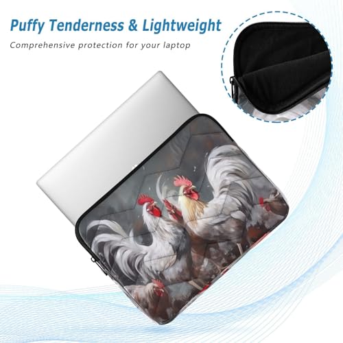 Funda para portátil Roosters Painting 13-14 pulgadas impermeable miniatura 5