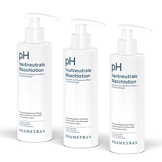 Phametra pH-hautneutrale Waschlotion | Medizinische Hautpflege | Milde Reinigung für empfindliche Haut | ohne Duft- und Farbstoffe | pH-Wert 5,5 | 3 x 200ml