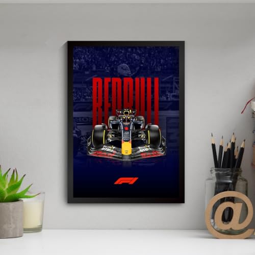 Image of Funk You Store Redbull F1 Poster | Framed Max Verstappen F1 Car A4 Sized (31 x 23 cm) | Max Verstappen Poster | Redbull Car Posters for Wall, Gift for Boys, Formula 1 Frames | Formula 1 Frame (F 017)