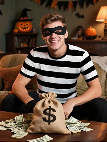 Funny World Men's Cotton Striped T-Shirt Crew Neck Short Sleeves Basic Casual Top3