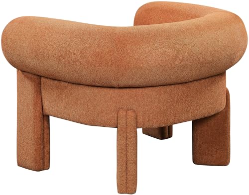 Sillón Art Deco Tela Naranja Oscuro miniatura 7